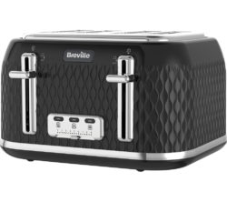 BREVILLE  Curve VTT786 4-Slice Toaster - Black